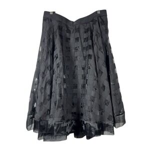 Christian Siriano For Lane Bryant Sz 26 Plus Skirt Black Check Lined Holiday NYE